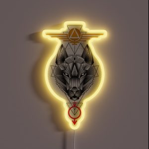 Geometric Howler Color RGB Neon Sign