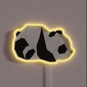 Geometric Panda RGB Neon Sign