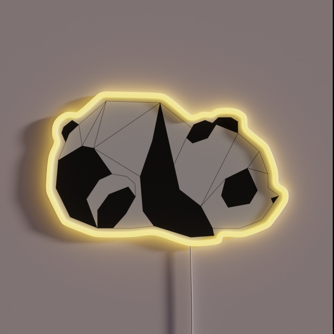 Geometric Panda RGB Neon Sign Geometric Panda RGB Neon Sign