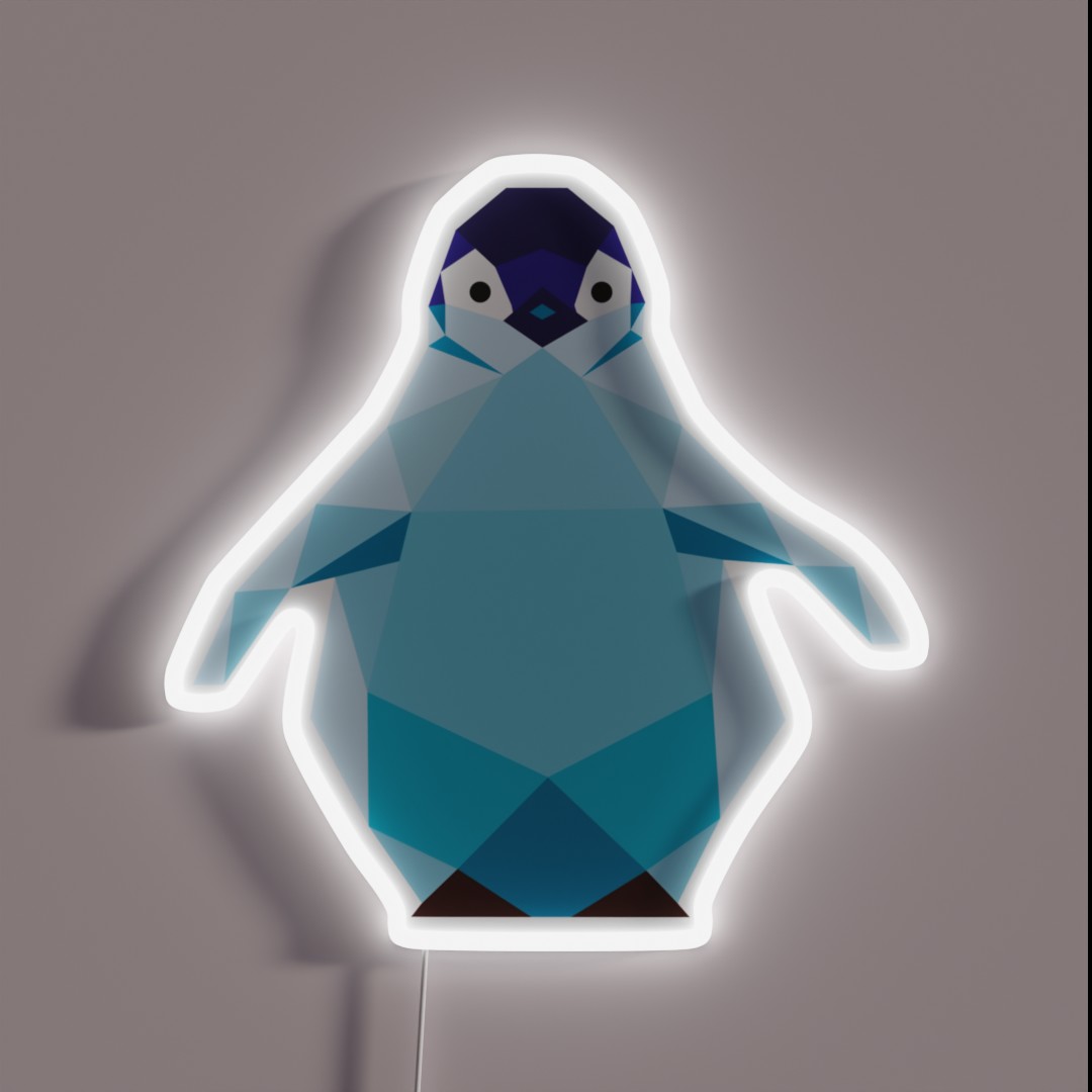 Geometric Penguin RGB Neon Sign Geometric Penguin RGB Neon Sign