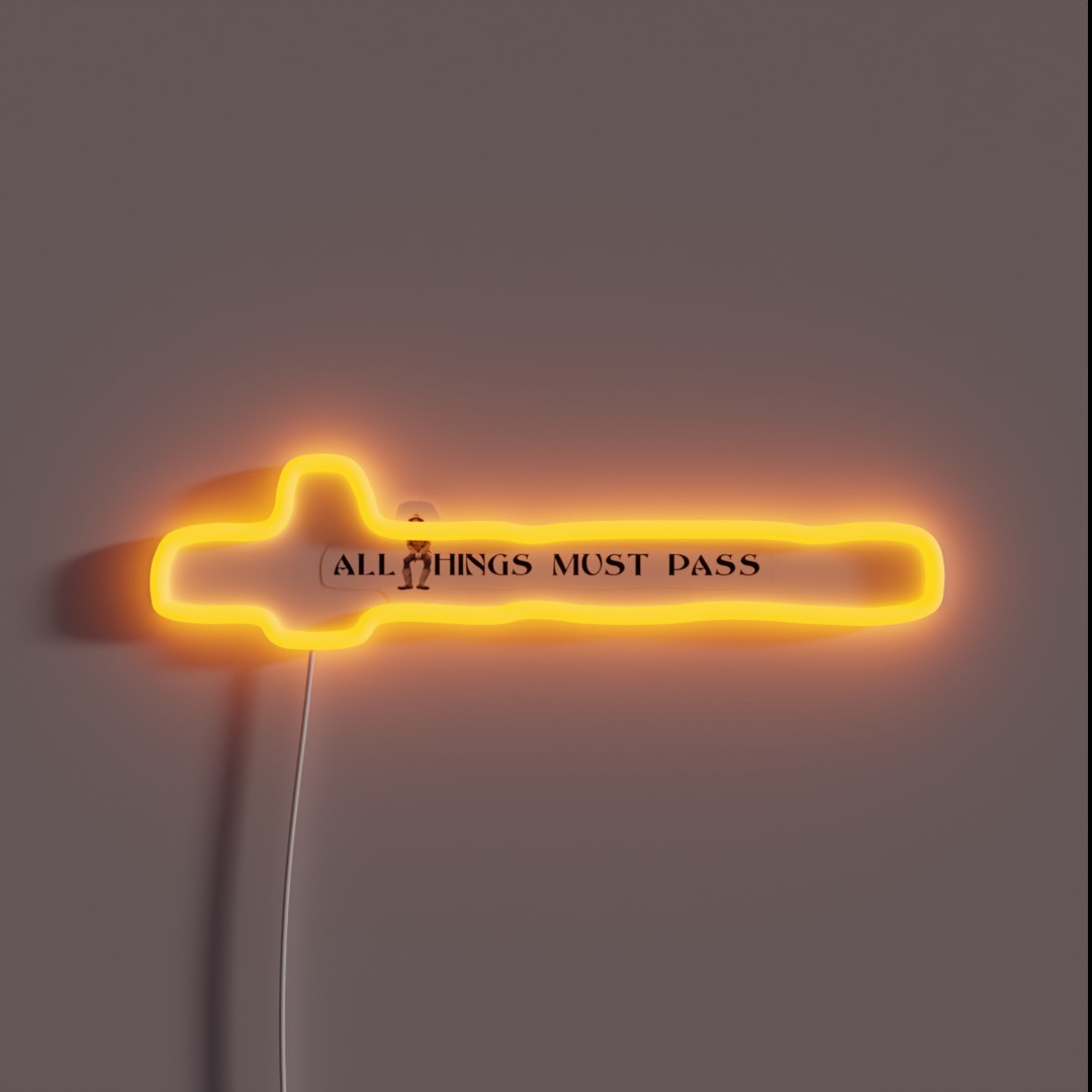 George Harrison ALL THINGS MUST PASS Beatles RGB Neon Sign George Harrison ALL THINGS MUST PASS Beatles RGB Neon Sign