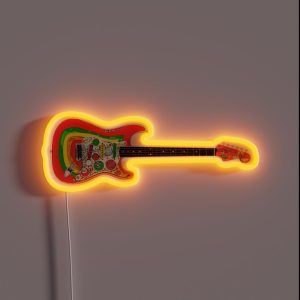 George Harrison Guitar RGB Neon Sign George Harrison Guitar RGB Neon Sign
