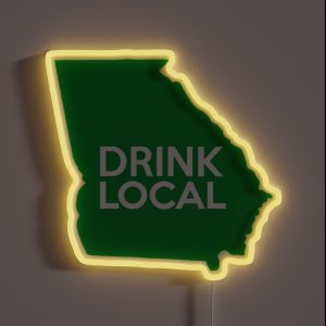 Georgia Drink Local GA Green RGB Neon Sign Georgia Drink Local GA Green RGB Neon Sign