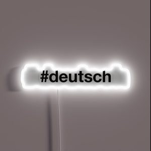 GERMAN Hashtag RGB Neon Sign