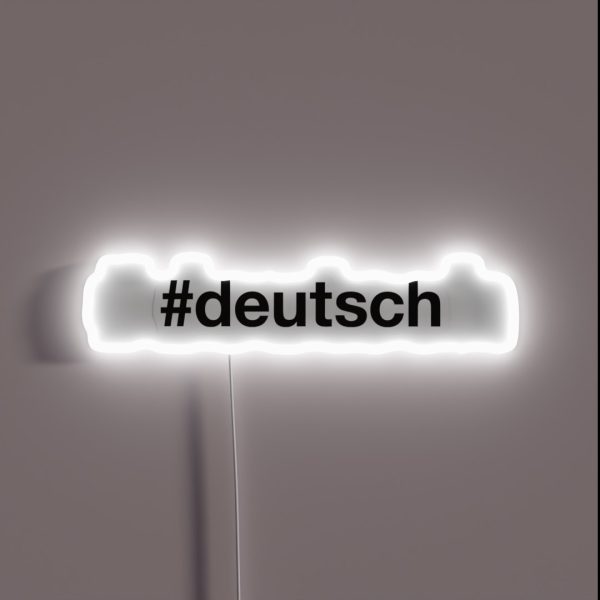 GERMAN Hashtag RGB Neon Sign