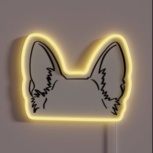 German Shepherd Ears RGB Neon Sign