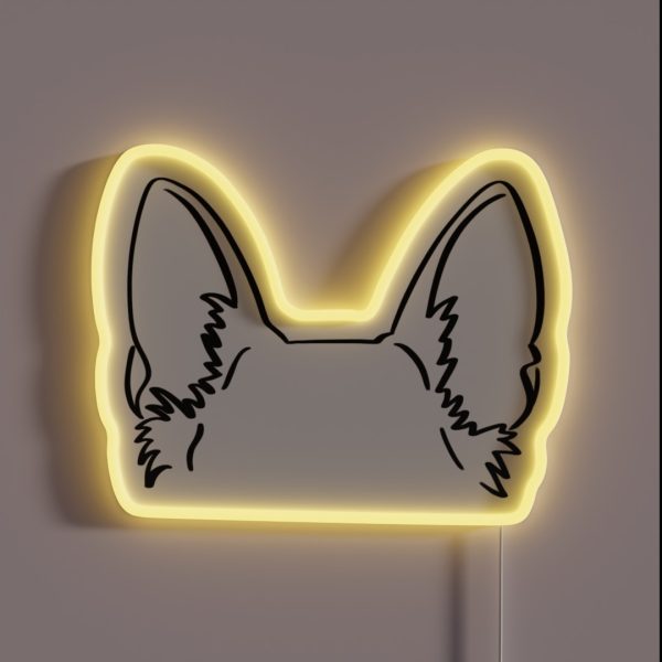 German Shepherd Ears RGB Neon Sign