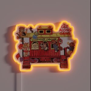 Get Along Gang Retro 80s Throwback Tribute RGB Neon Sign