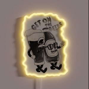 Get On The Beers Aussie Australian Beer Best Home Brewer Dad Ever RGB Neon Sign