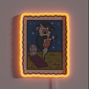 Ghost Cow RGB Neon Sign