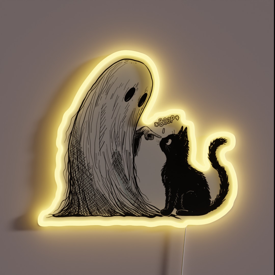 Ghost Doing A Boop RGB Neon Sign Ghost Doing A Boop RGB Neon Sign