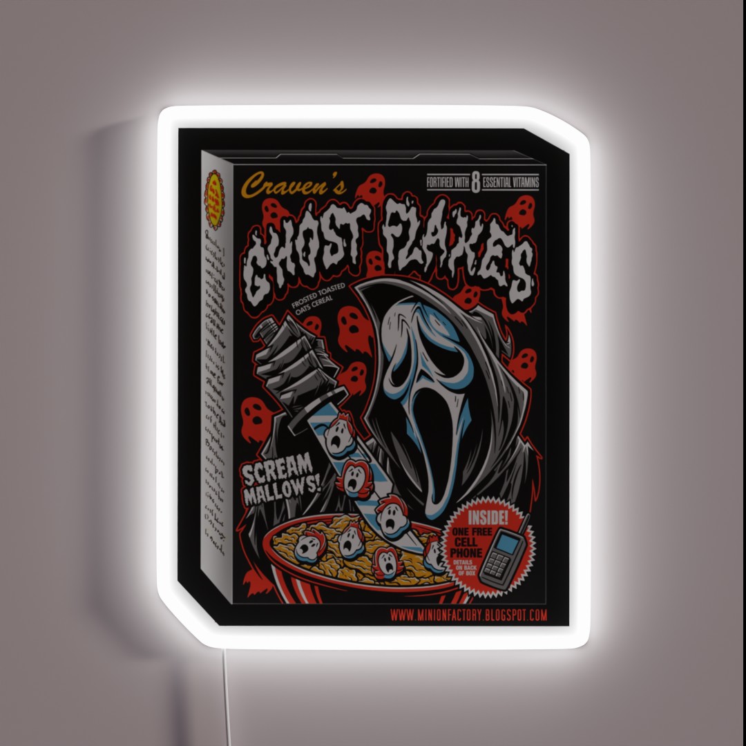 GHOST FLAKES RGB Neon Sign GHOST FLAKES RGB Neon Sign