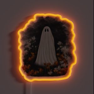 Ghost In A Flower Garden RGB Neon Sign Ghost In A Flower Garden RGB Neon Sign
