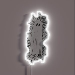 Ghost In Flowers RGB Neon Sign