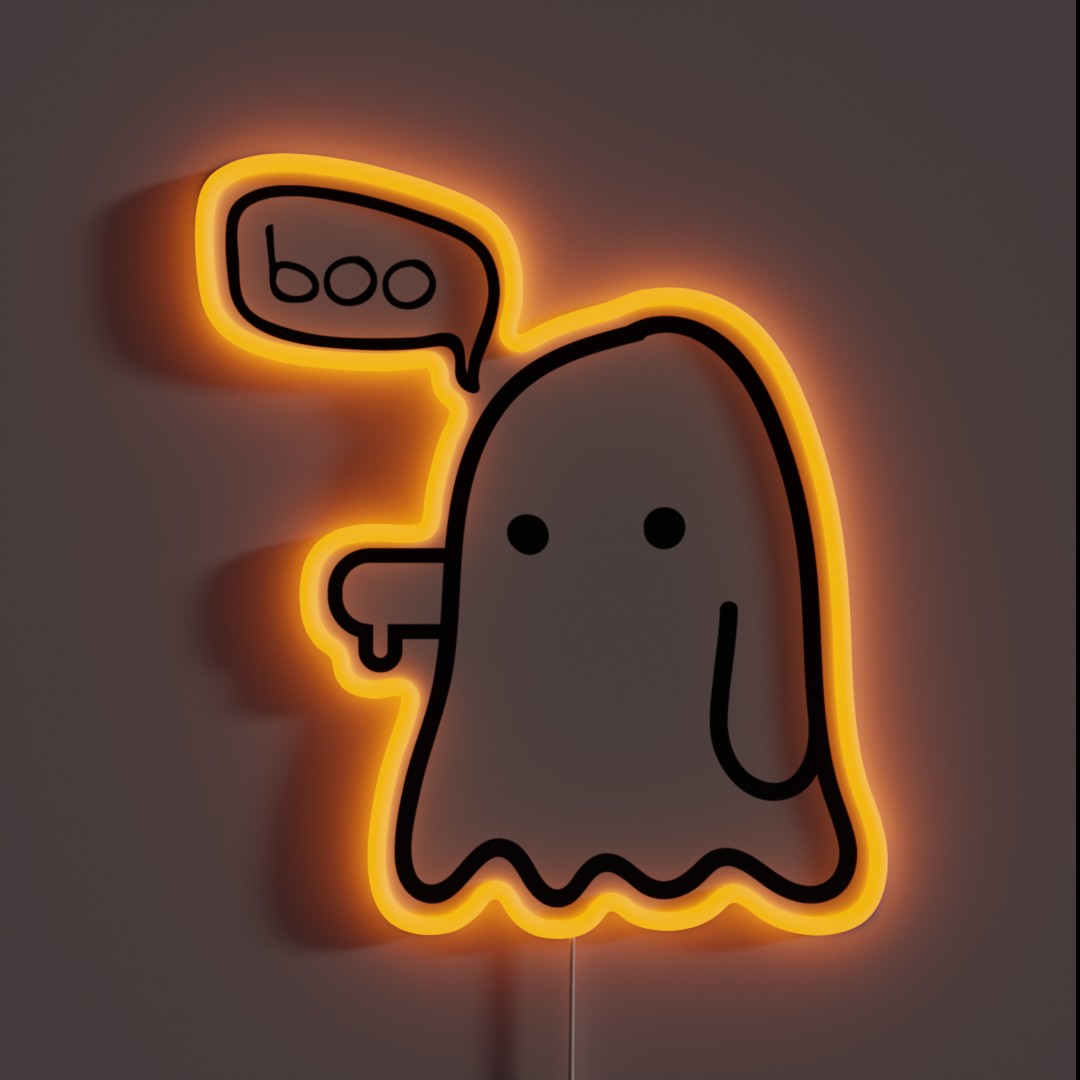 Ghost Of Disapproval RGB Neon Sign Ghost Of Disapproval RGB Neon Sign