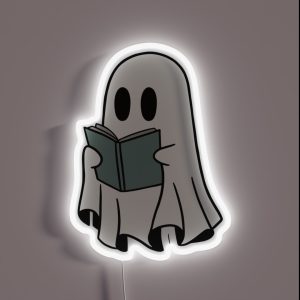GHOST READING A BOOK RGB Neon Sign