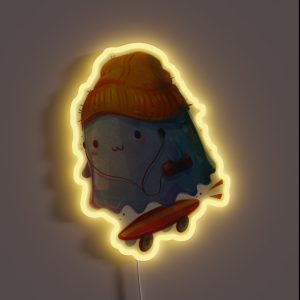Ghost Skateboarder RGB Neon Sign