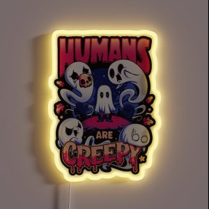Ghost View Of Humanity Spooky Spirits RGB Neon Sign