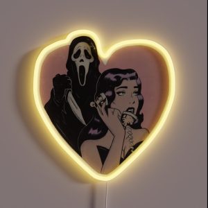 Ghostface Phone Call Love Heart RGB Neon Sign