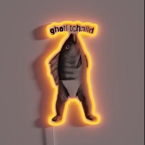 Ghoti Tchaild Baby Fish Linguistics Pun RGB Neon Sign Ghoti Tchaild Baby Fish Linguistics Pun RGB Neon Sign
