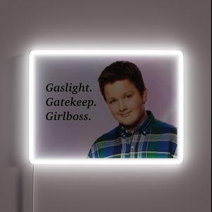 Gibby Gaslight Gatekeep Girlboss RGB Neon Sign Gibby Gaslight Gatekeep Girlboss RGB Neon Sign