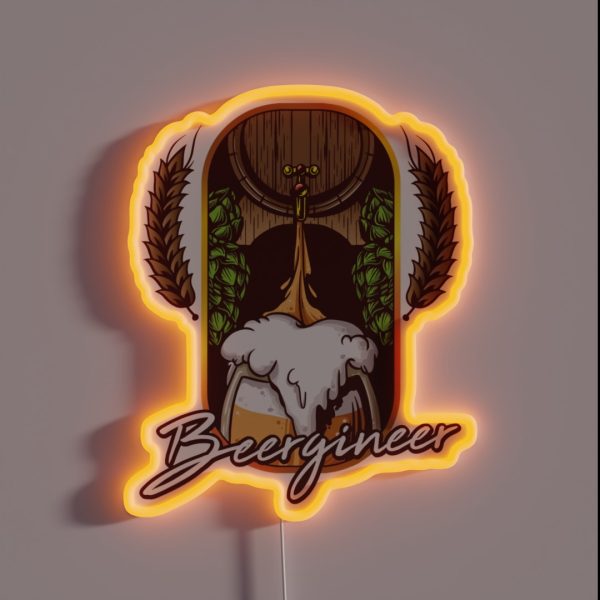 Gift For Beer Brewer Beergineer Craft Beer RGB Neon Sign
