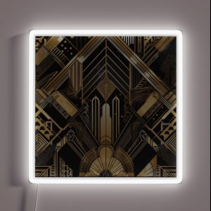 Gilded Deco Timeless Art Deco Motifs 12 RGB Neon Sign