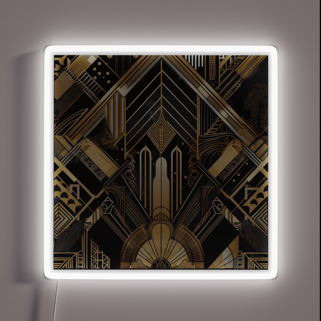 Gilded Deco Timeless Art Deco Motifs 12 RGB Neon Sign Gilded Deco Timeless Art Deco Motifs 12 RGB Neon Sign