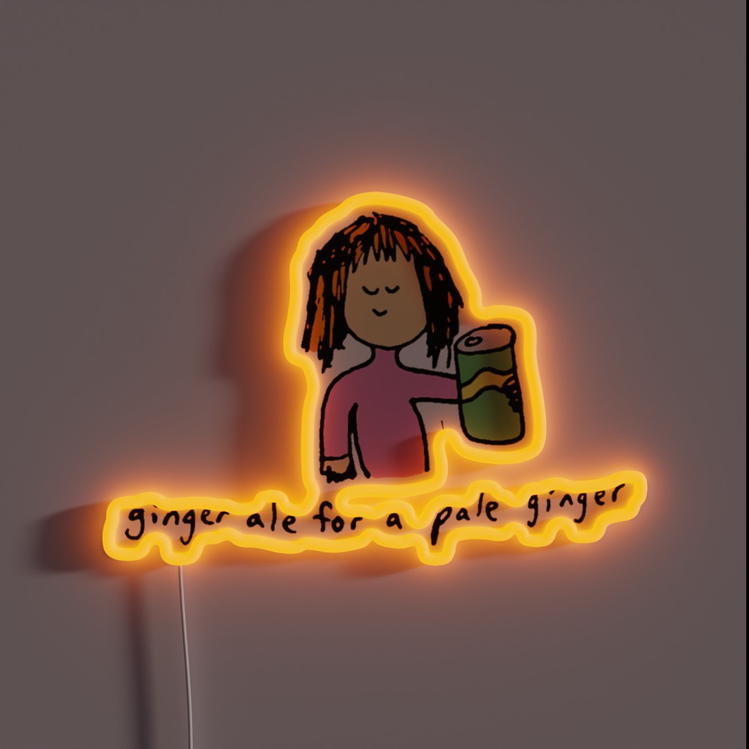 Ginger Ale For A Pale Ginger RGB Neon Sign Ginger Ale For A Pale Ginger RGB Neon Sign