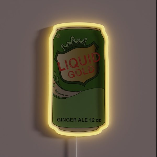Ginger Ale Is Liquid Gold RGB Neon Sign