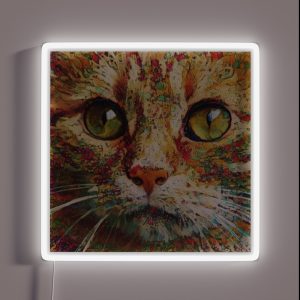 Ginger Flower Cat RGB Neon Sign