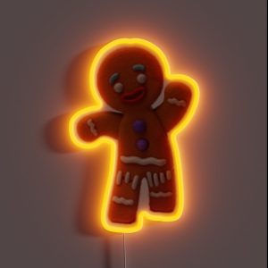 Gingerbread Man RGB Neon Sign