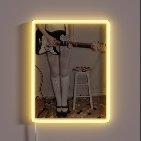 Girl With An Electric Guitar RGB Neon Sign