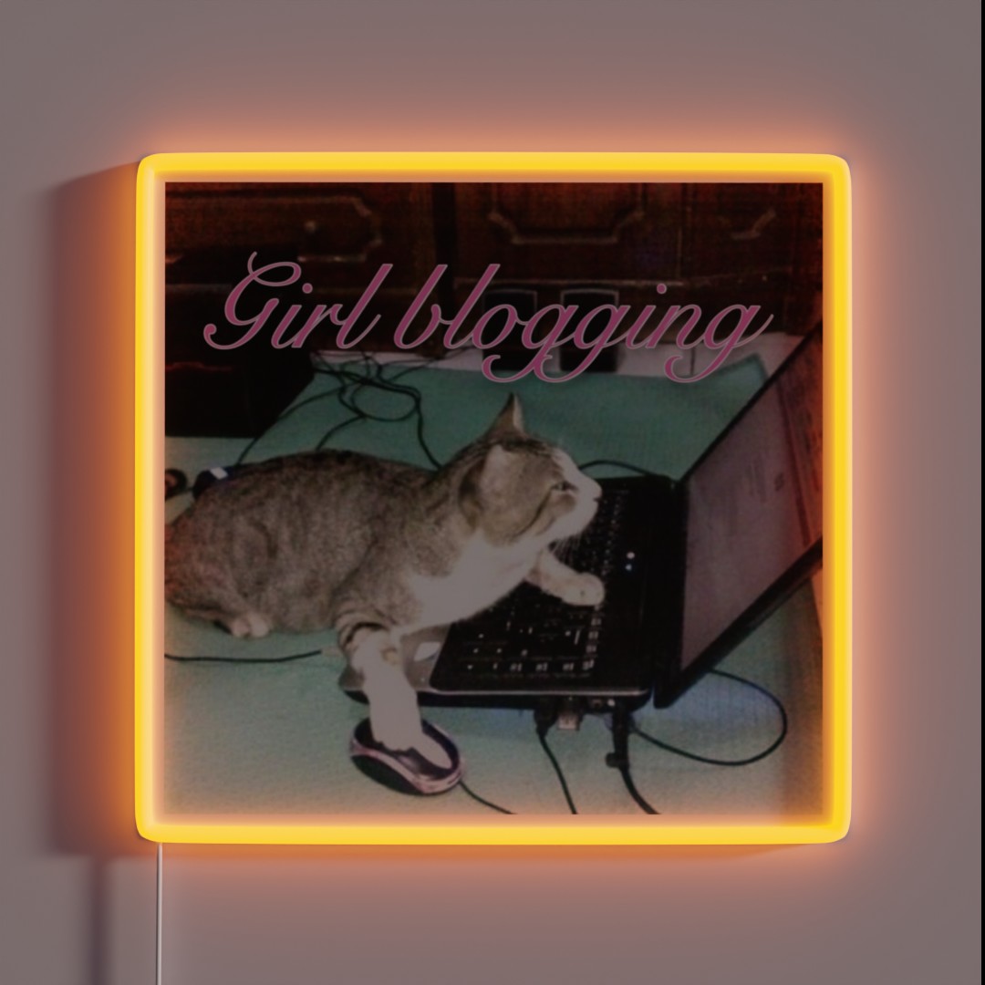 Girlblogging RGB Neon Sign Girlblogging RGB Neon Sign