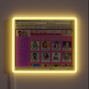 Girlsgogames Internet Explorer Webpage RGB Neon Sign Girlsgogames Internet Explorer Webpage RGB Neon Sign