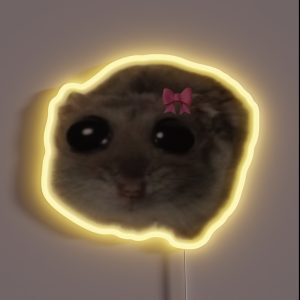 Girly Big Eye Sad Hamster RGB Neon Sign Girly Big Eye Sad Hamster RGB Neon Sign