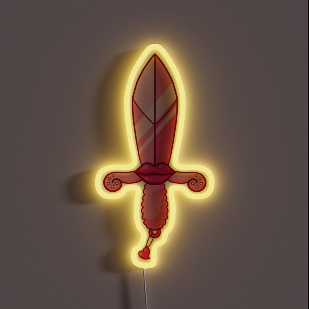 Girly Dagger RGB Neon Sign Girly Dagger RGB Neon Sign