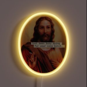 Give Jesus A Break RGB Neon Sign Give Jesus A Break RGB Neon Sign