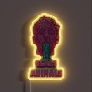 Glass Animals Soda Waterfalls Head And Logo RGB Neon Sign Glass Animals Soda Waterfalls Head And Logo RGB Neon Sign