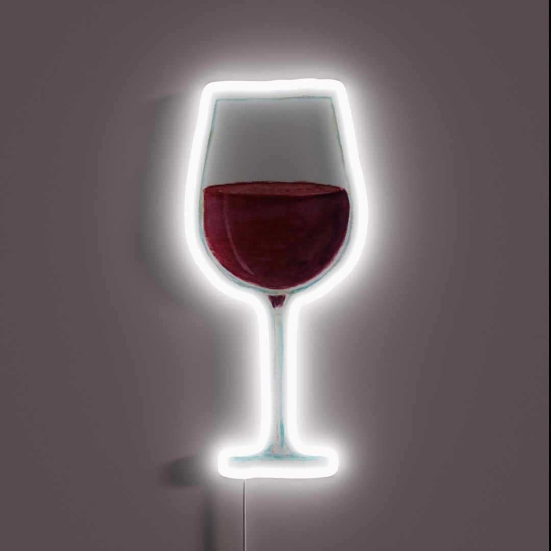 Glass With Red Wine RGB Neon Sign Glass With Red Wine RGB Neon Sign
