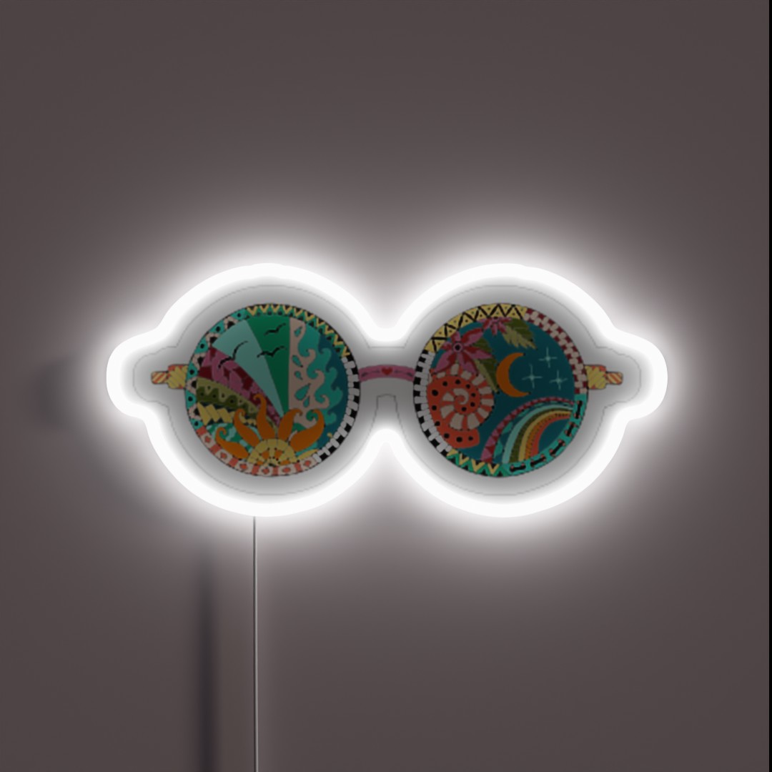 Glasses RGB Neon Sign Glasses RGB Neon Sign