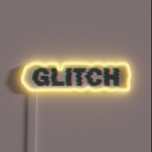 Glitch Effect RGB Neon Sign