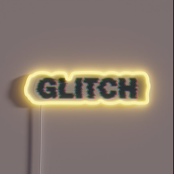 Glitch Effect RGB Neon Sign