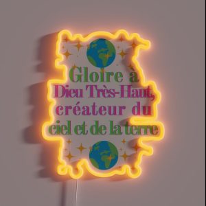 Glory To God The Creator Of Heaven And Earth RGB Neon Sign Glory To God The Creator Of Heaven And Earth RGB Neon Sign
