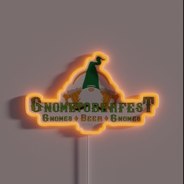 Gnometoberfest RGB Neon Sign