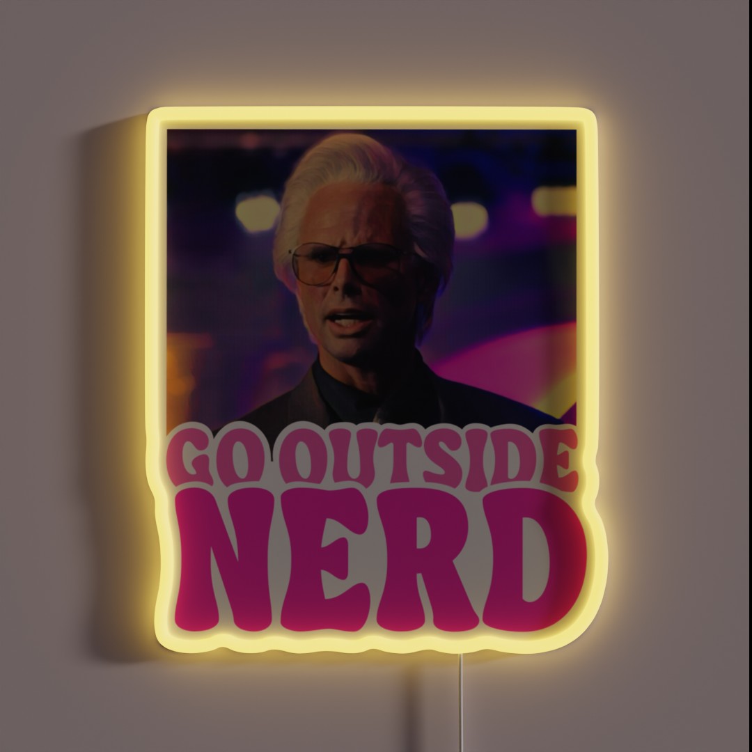 Go Outside Nerd Baby Billy Freeman RGB Neon Sign Go Outside Nerd Baby Billy Freeman RGB Neon Sign