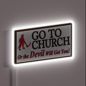 Go To Church Sign In Alabama RGB Neon Sign