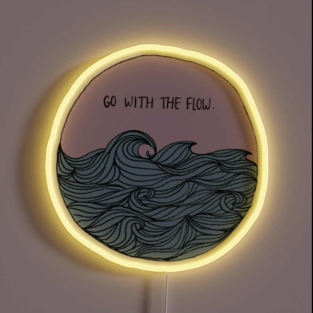 Go With The Flow RGB Neon Sign Go With The Flow RGB Neon Sign