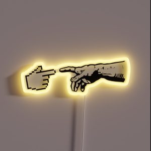 God And The Machine Hands RGB Neon Sign