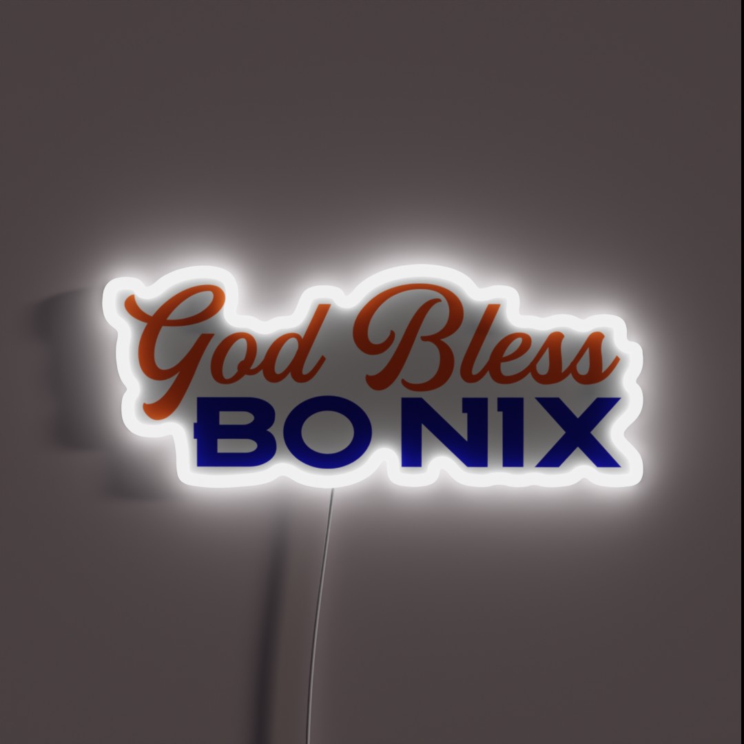 God Bless Bo Nix RGB Neon Sign God Bless Bo Nix RGB Neon Sign